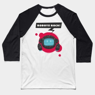 Robots Rock ! Baseball T-Shirt
